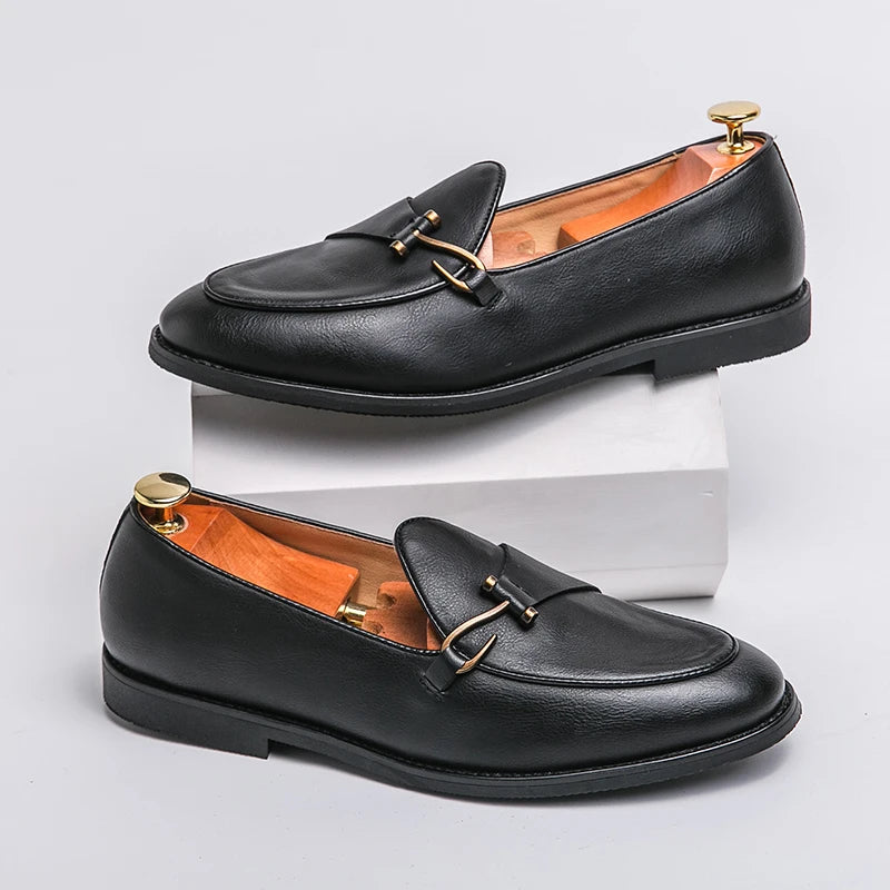 Grvty Luxe Buckle Slip-On Loafers