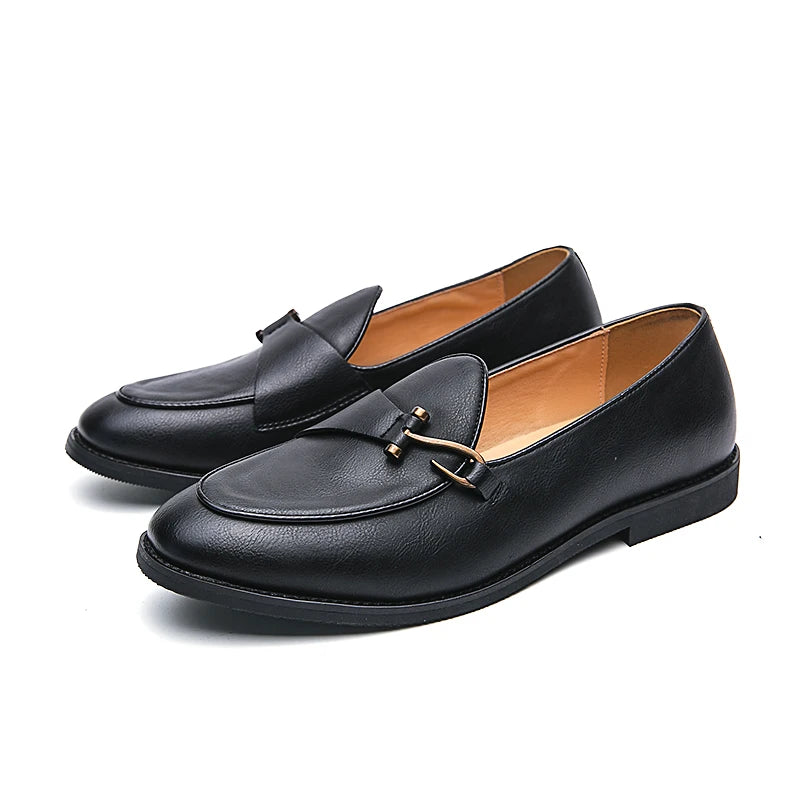 Grvty Luxe Buckle Slip-On Loafers