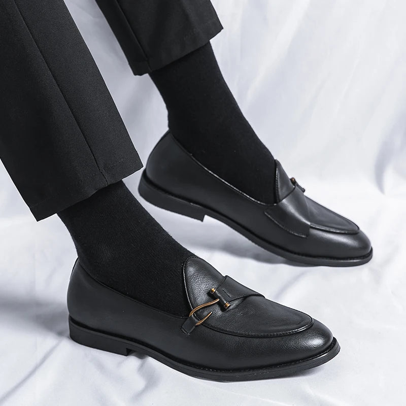 Grvty Luxe Buckle Slip-On Loafers