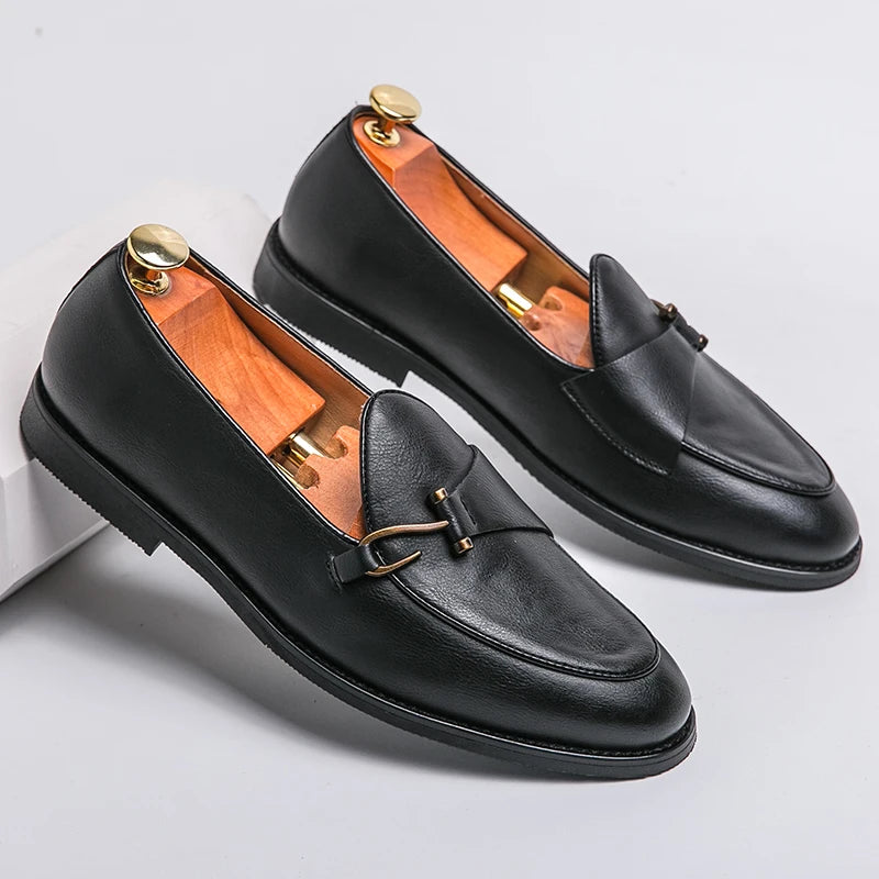 Grvty Luxe Buckle Slip-On Loafers