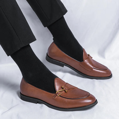 Grvty Luxe Buckle Slip-On Loafers