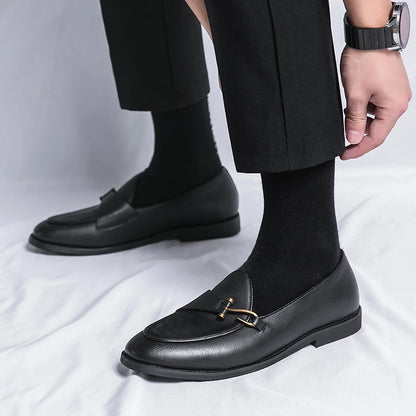 Grvty Luxe Buckle Slip-On Loafers